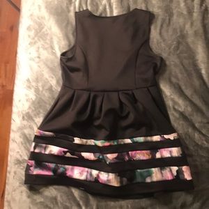 Black/Floral Print Dress